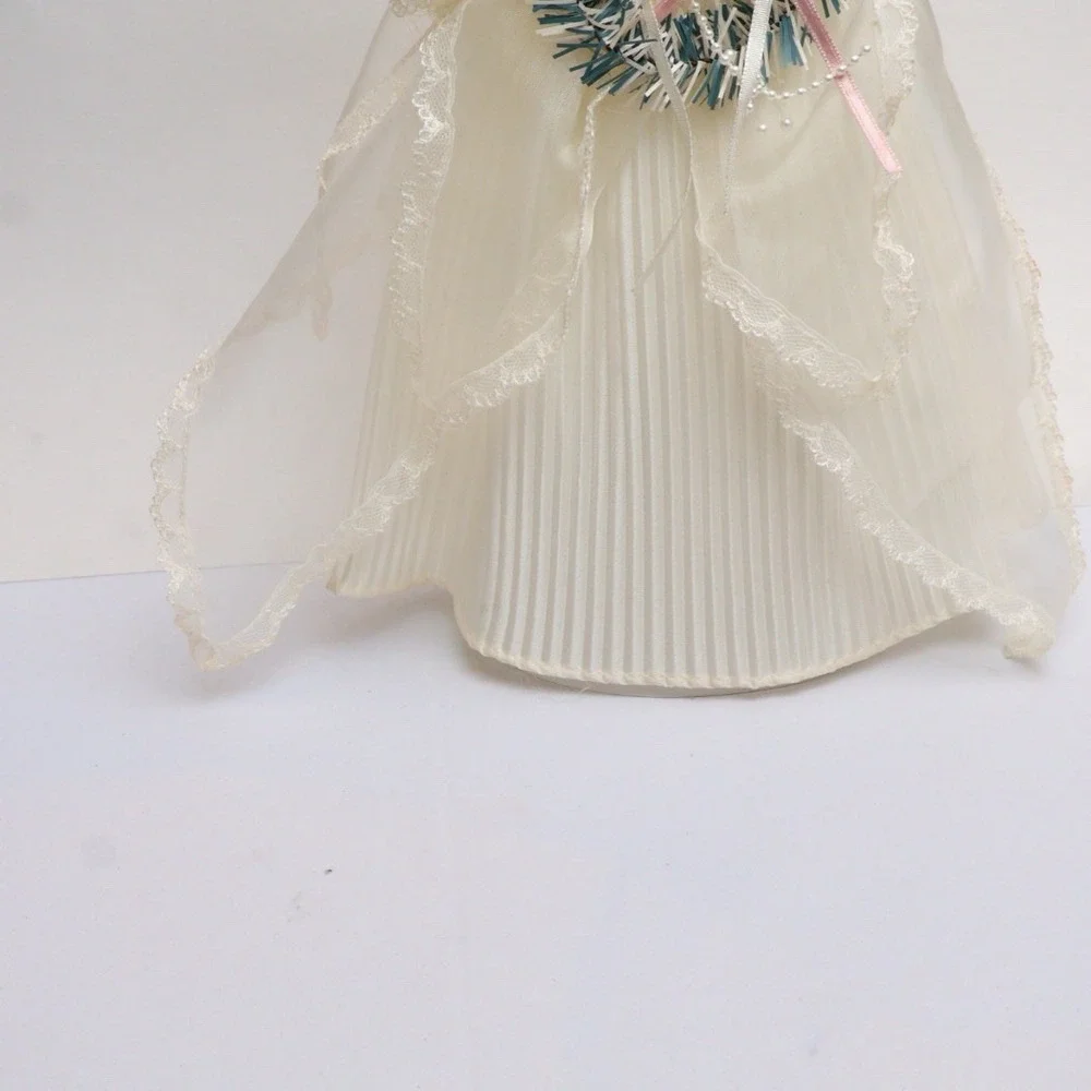 VTG 90's White Angel Christmas Tree Topper 11